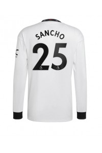 Manchester United Jadon Sancho #25 Voetbaltruitje Uit tenue 2022-23 Lange Mouw